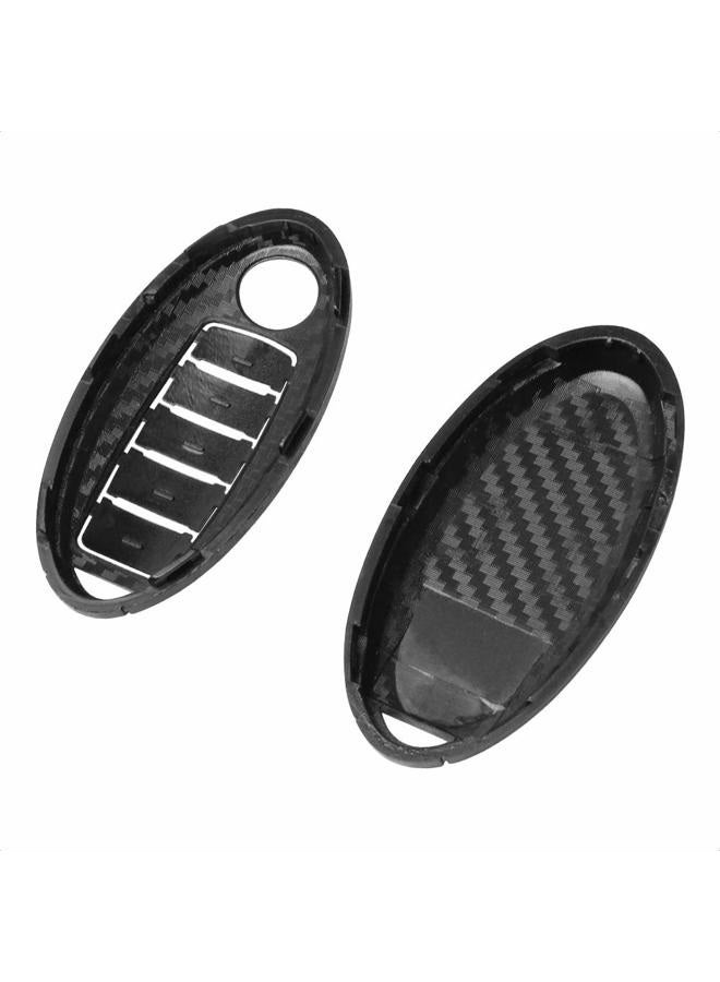 TANGSEN غطاء مفتاح ذكي 3D من ألياف الكربون بلاستيك ABS مع نقش ل INFINITI JX35 Q50 Q60 QX56 QX60 QX80 و NISSAN ALTIMA ARMADA MAXIMA MURANO PATHFINDER ROGUE مع 5 أزرار للدخول بدون مفتاح عن بُعد - Image 5