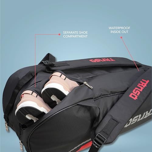 TANSO Windbender Full Graphite Ultra Light Weight Badminton Racquet with T-Blast Badminton Kit Bag (32 Lbs Tension, 680 mm Long, 77 Grams, Strung with Premium Strings) - Image 3
