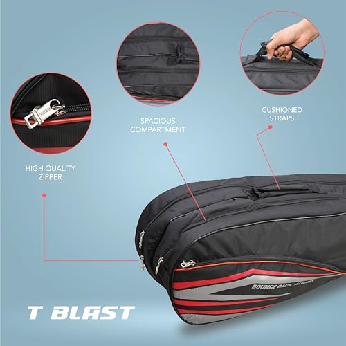 TANSO Windbender Full Graphite Ultra Light Weight Badminton Racquet with T-Blast Badminton Kit Bag (32 Lbs Tension, 680 mm Long, 77 Grams, Strung with Premium Strings) - Image 2