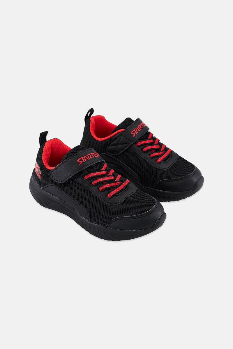 STARTER Kids Boy Velcro Closure Training Shoes, Black - Image 1