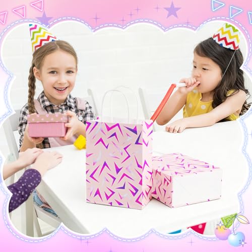 Epakh 24 Pcs Kpop theme Purple Crack Favor Gift Bags Kpop Themed Goodie Treat Bags Candy Pouch‌ with Handles for Birthday Party Supplies - Image 2