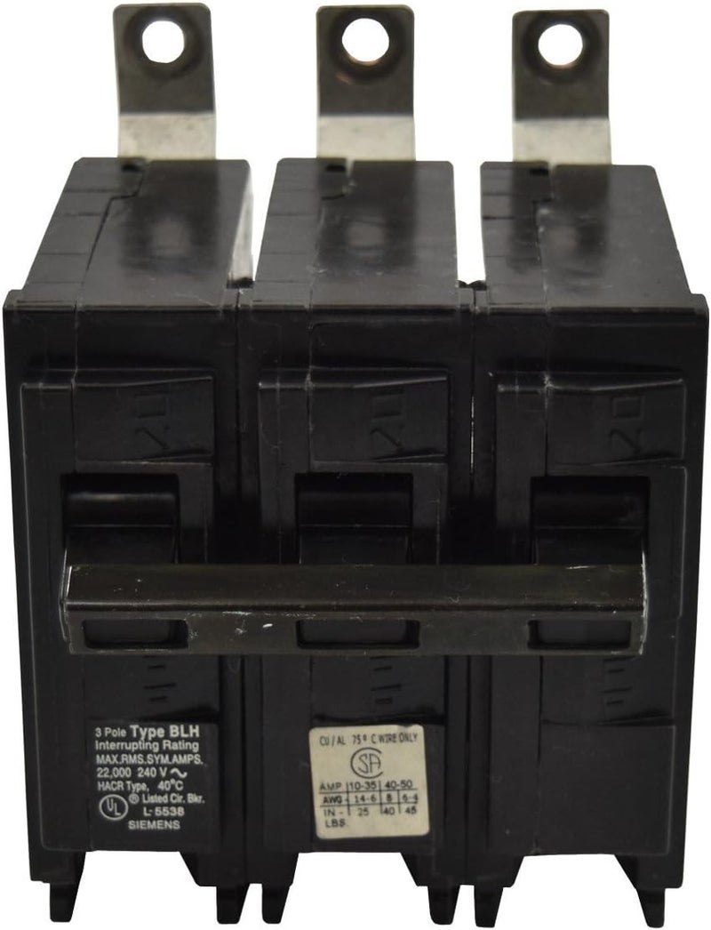 SIEMENS B330 30Amp Three Pole 240Volt 10KAIC Bolt in Breaker Black