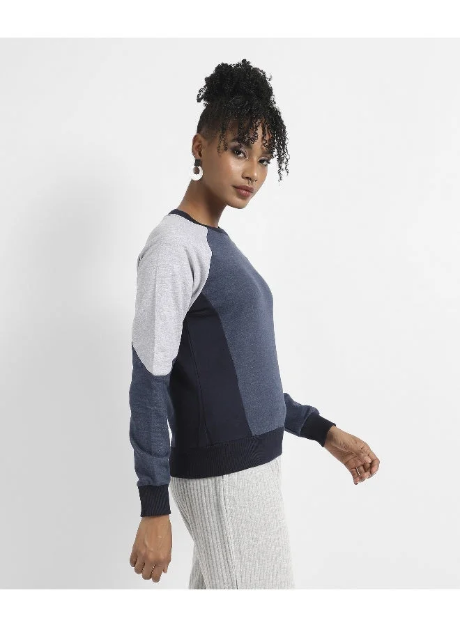 Pinacolada  Women's Dark Grey & White Candy Striped Hoodie With Ribbed Hem for Women | Best Price UAE