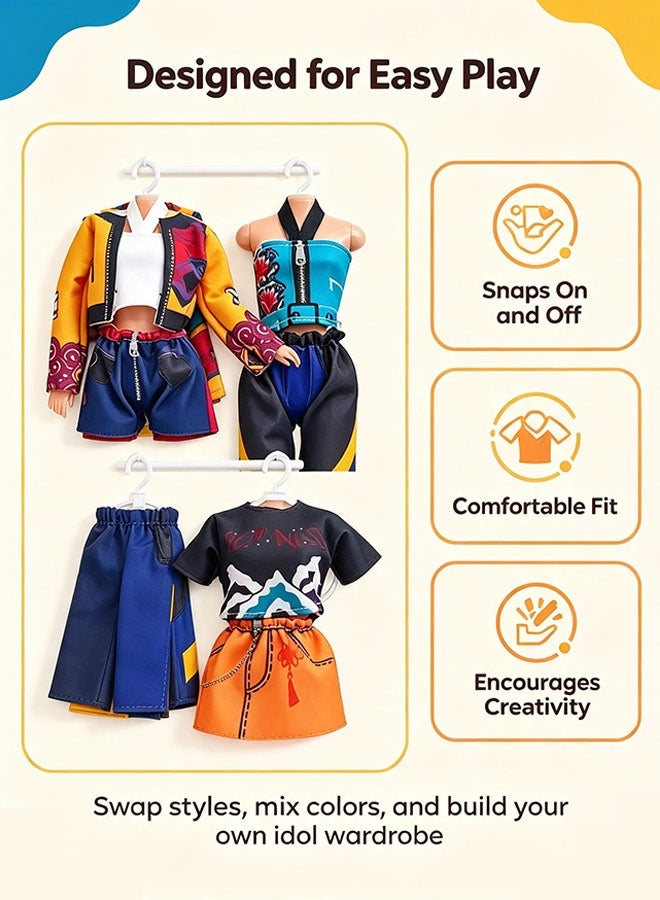 Organizer Kpop Demon Hunters Toys Fashion Doll Clothes Set, Casual Outfit Dress Up Clothing for 11.5 Inch Fashion Girl Doll, Doll Accessories Gift for Girls - Image 4