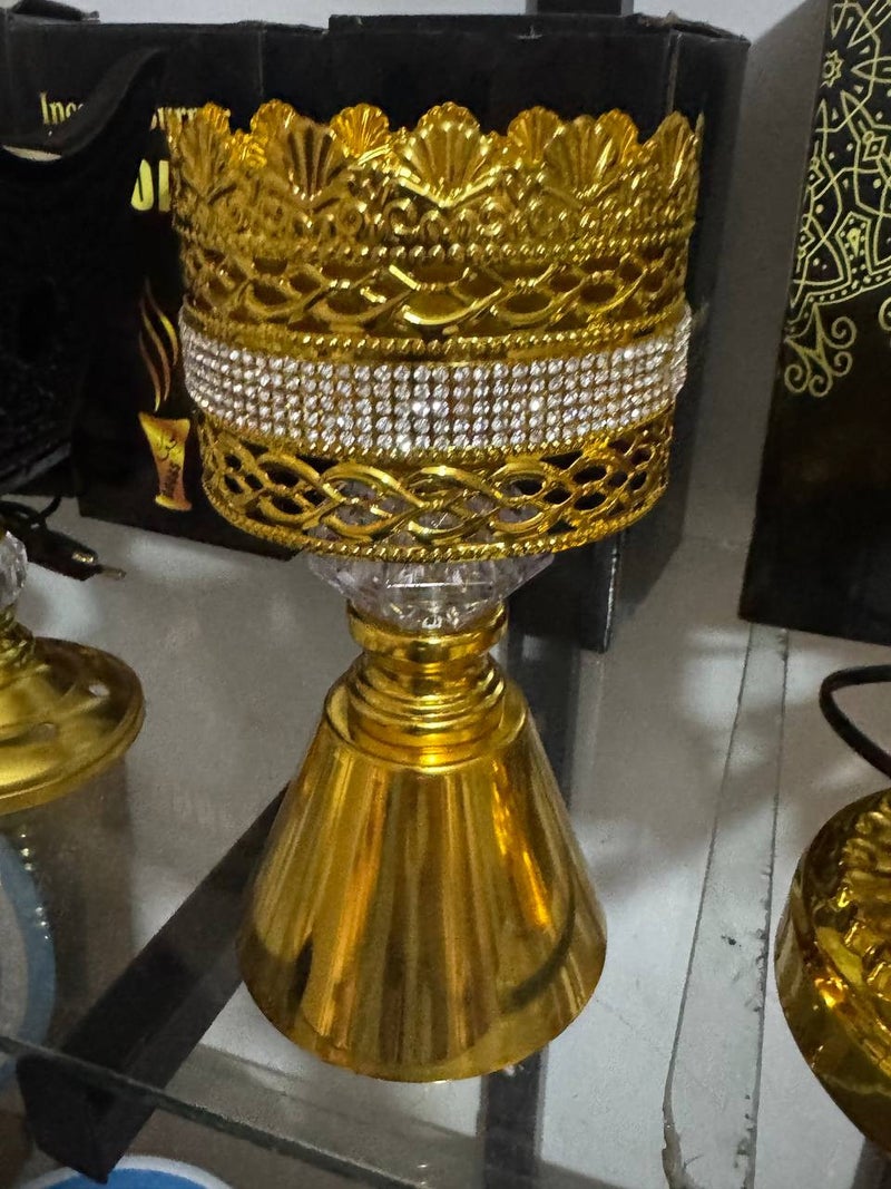 Premium Gold Charcoal Incense Burner Made from High-Quality Metal - Image 3