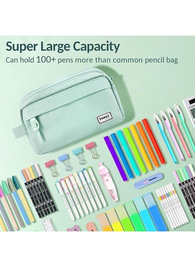 سويز مقلمة سوز الأصلية عالية السعة منظم متعدد الجيوب حقيبة أقلام محمولة بمقبض مريح - Image 3