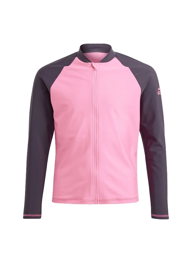 اديداس adidas Kids Rashgd Ls Pink Swim Swimwear 1824
