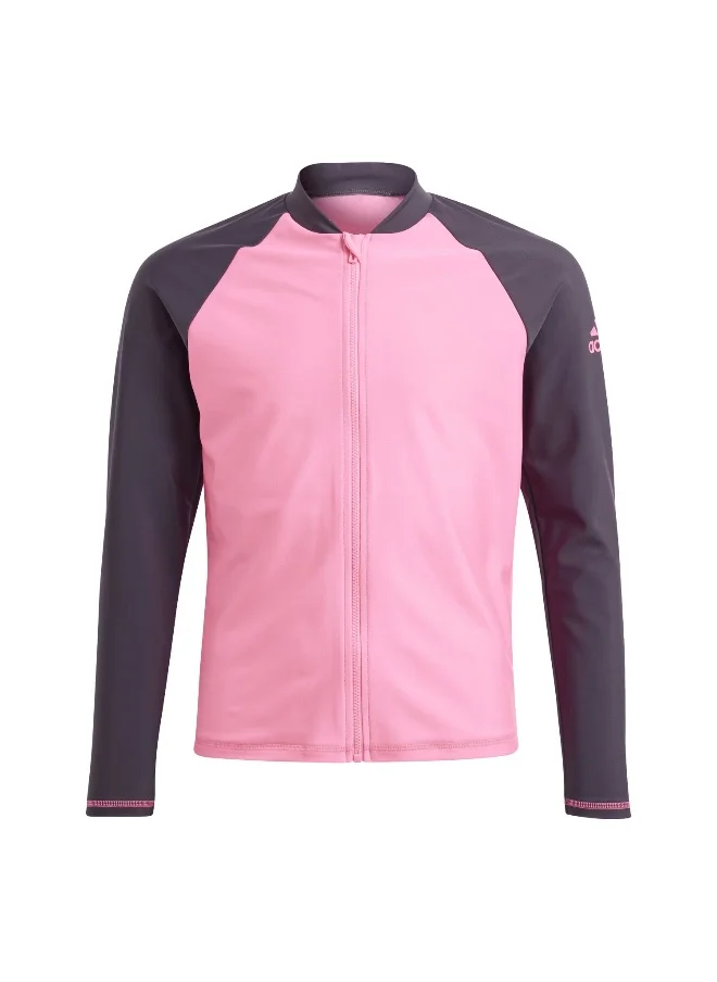اديداس adidas Kids Rashgd Ls Pink Swim Swimwear 1824