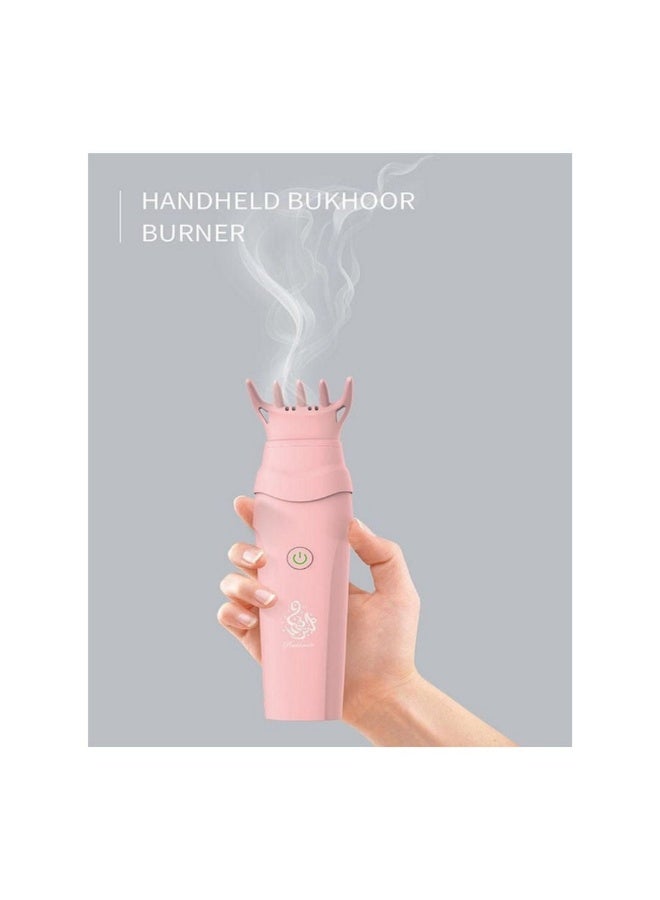 موقد يدوي ذكي قابل لإعادة الشحن مع مشط، لون وردي، 14.8 × 5.5 × 12.3 سم - Image 5