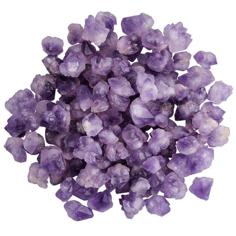 SUNYIK Natural Amethyst Rough Stone Irregular Raw Crystal Point Loose Gemstone for Healing Reiki Jewelry Making Decoration 0715 05lb 3340 pcs