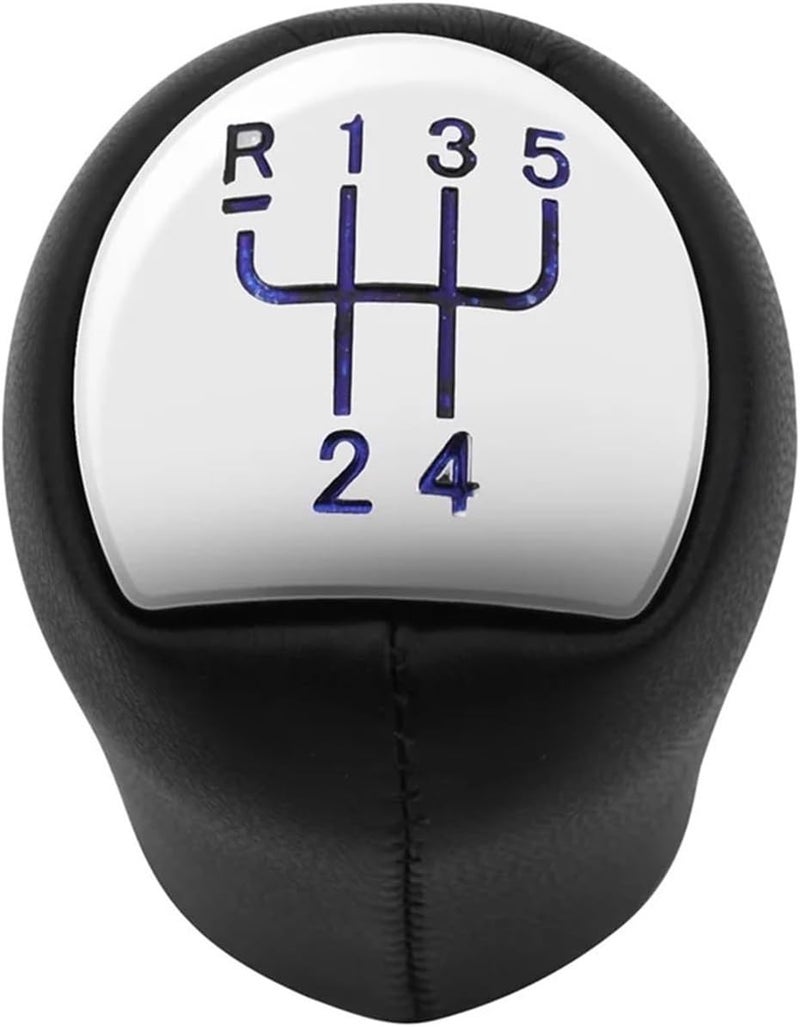 QASULER 5 Speed Leather Manual Car Gear Shift Knob - Image 1