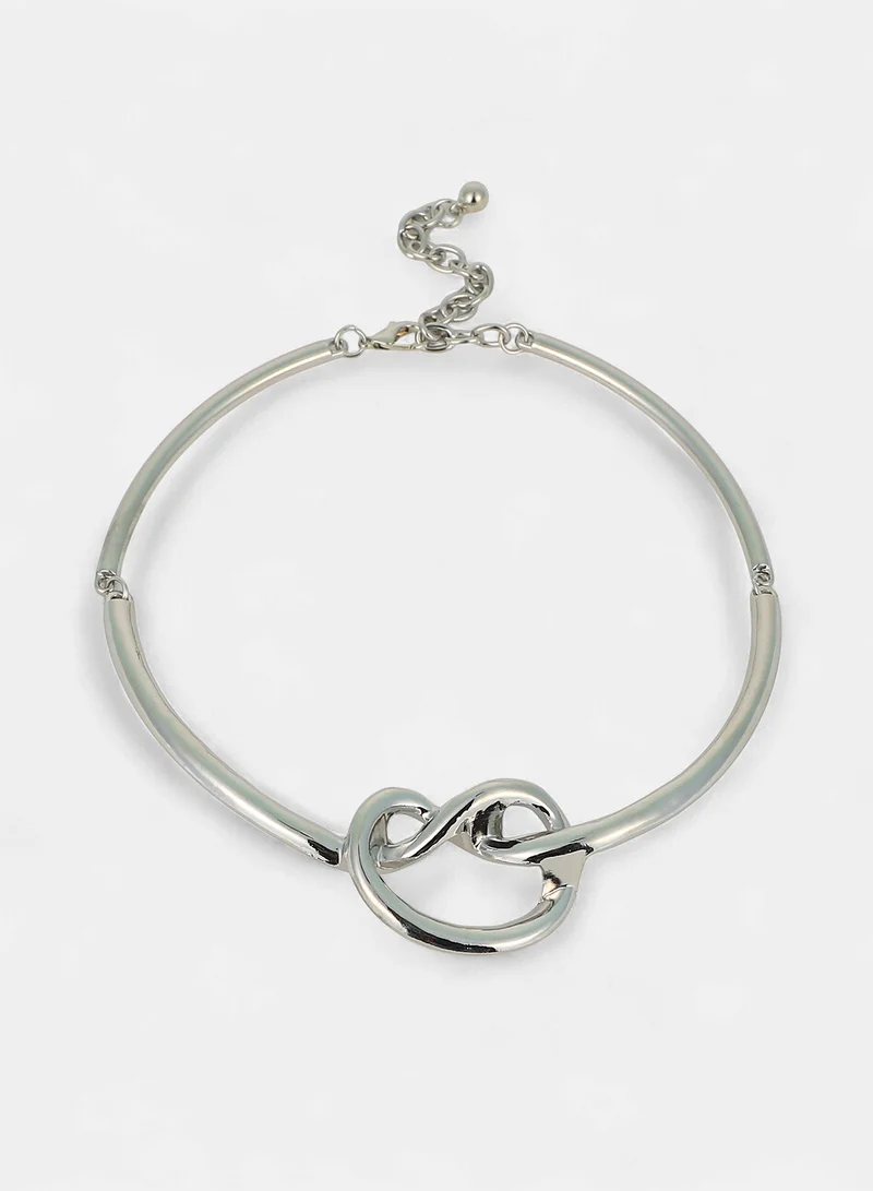 SOHI SOHI Women The Nodo Collar Necklace | Metallic  Colour | One-Size | Metallic Alloy Material | Lobster Clasp Closure | Necklace For Casual & Evening Wear