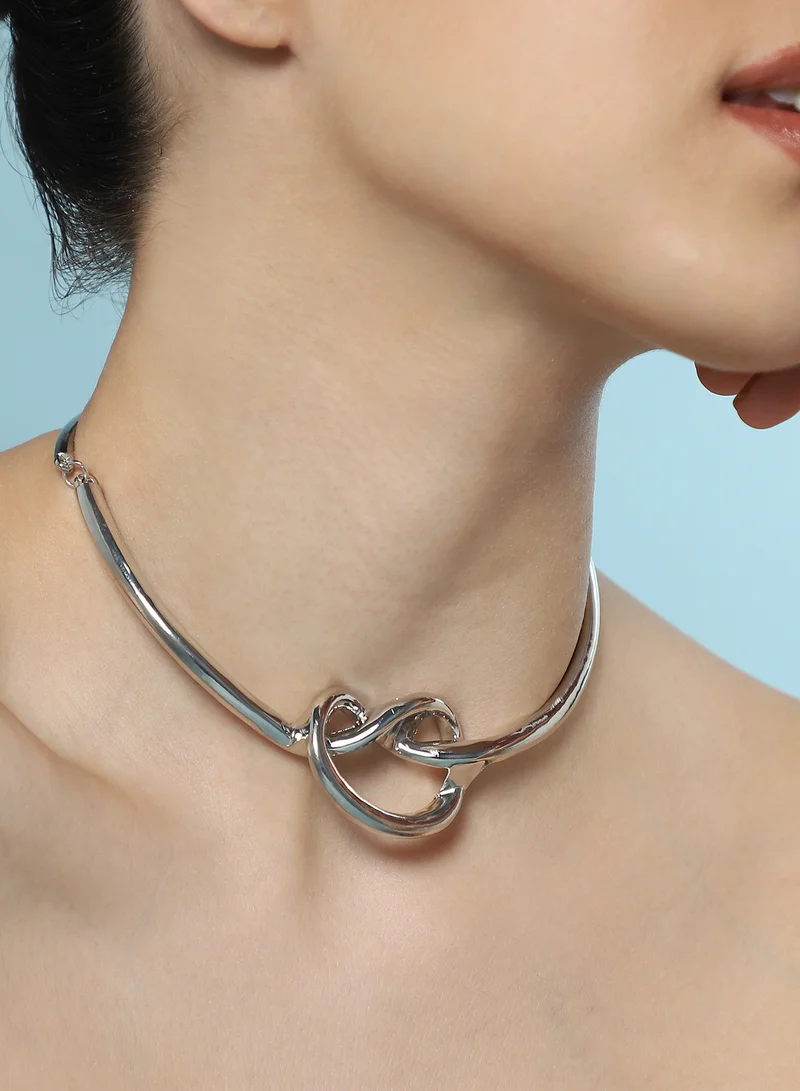 SOHI SOHI Women The Nodo Collar Necklace | Metallic  Colour | One-Size | Metallic Alloy Material | Lobster Clasp Closure | Necklace For Casual & Evening Wear