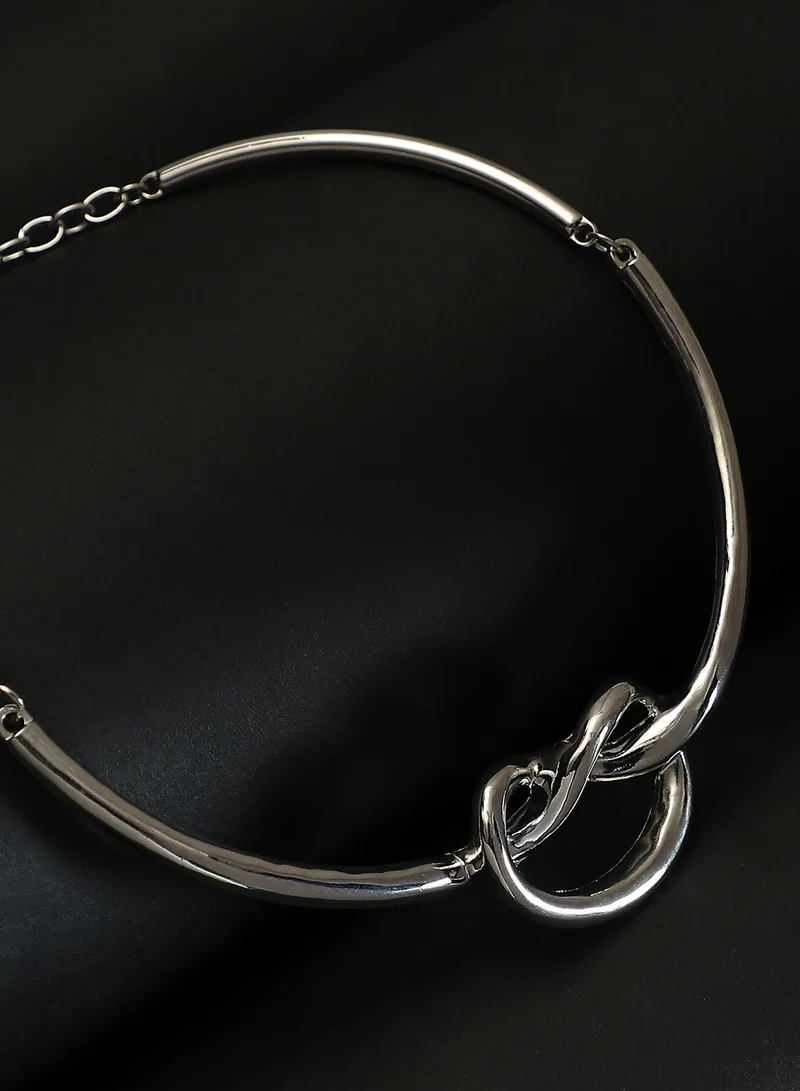 SOHI SOHI Women The Nodo Collar Necklace | Metallic  Colour | One-Size | Metallic Alloy Material | Lobster Clasp Closure | Necklace For Casual & Evening Wear