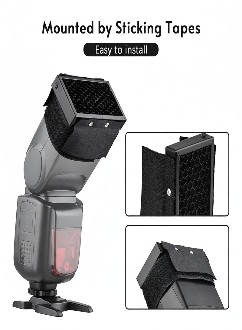 Universal Camera Flash Honeycomb Grid Metal Accessory Replacement for Canon Nikon Sony Godox Yongnuo Speedlite Easy Installation - Image 5