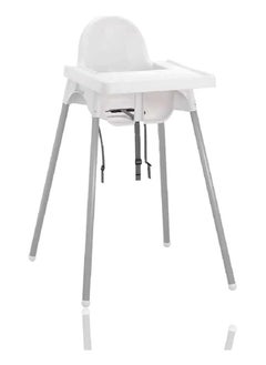 BLOOMING TIME Washable Highchair for Babies & Toddlers, Adjustable Baby Feeding Chair with Removable Tray, Portable & Non-Tip Design, Compact & Lightweight, Easy to Clean  - Image 1