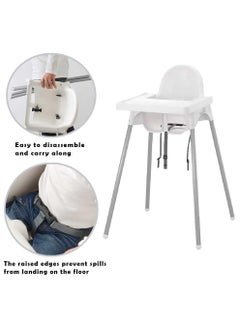 BLOOMING TIME Washable Highchair for Babies & Toddlers, Adjustable Baby Feeding Chair with Removable Tray, Portable & Non-Tip Design, Compact & Lightweight, Easy to Clean  - Image 2