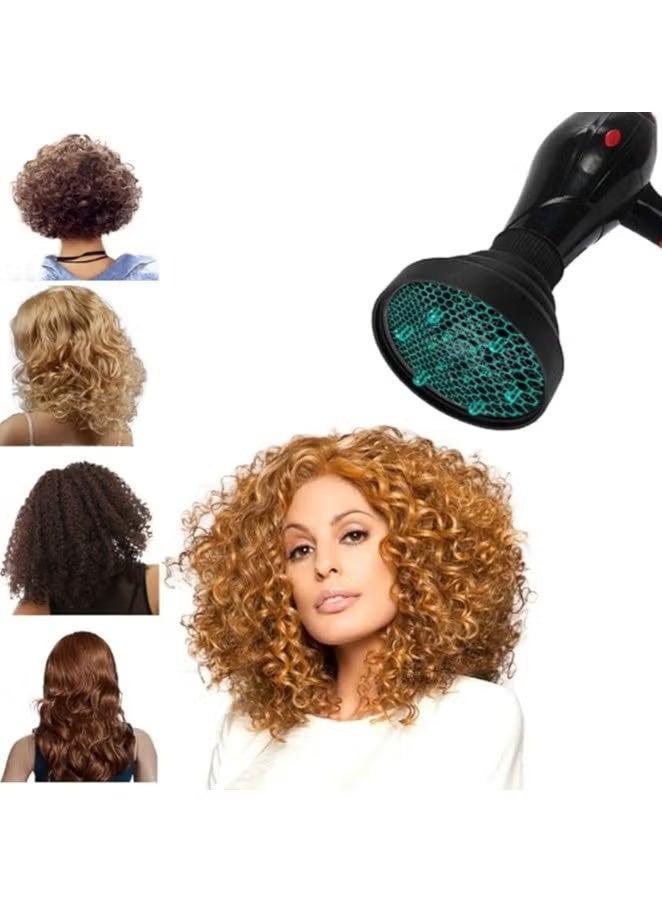 Hair Dryer Diffuser, Foldable Hair Dryer Diffuser, Professional Hair Salon Accessory, Curly Hair Drying Tool Suitable for Curly or Wavy Hair, Suitable for Hair Dryers Ranging from 1.4 Inches to 1.96 Inches (Black) - Image 4