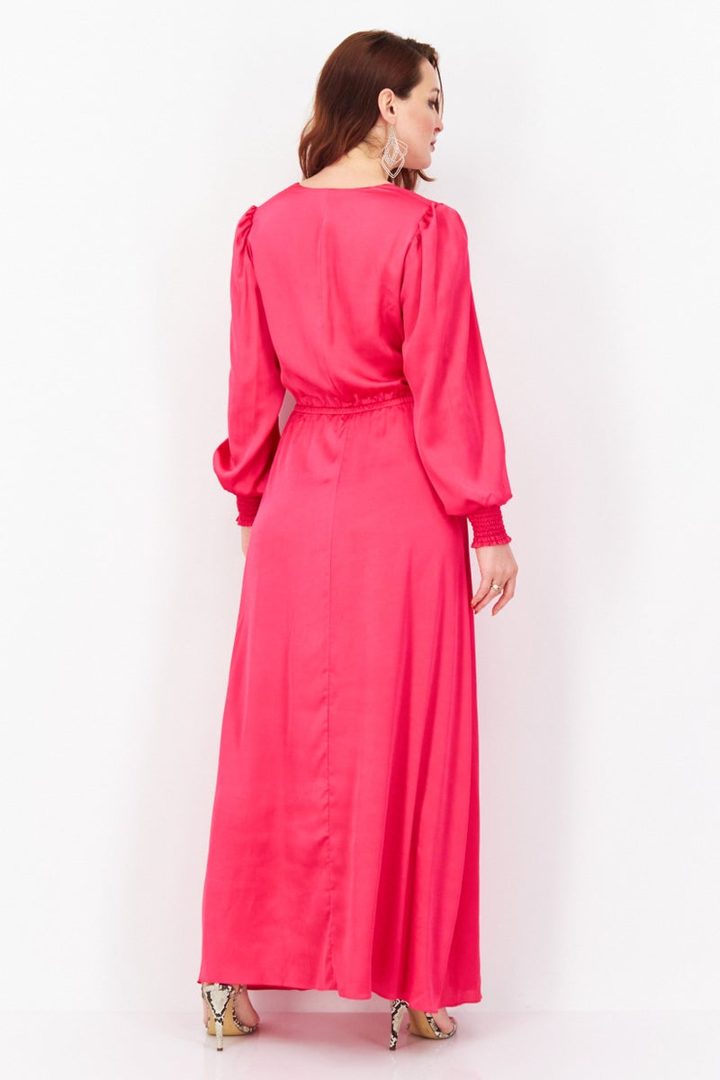 INC Women Textured Maxi Casual Dress, Pink - Image 3