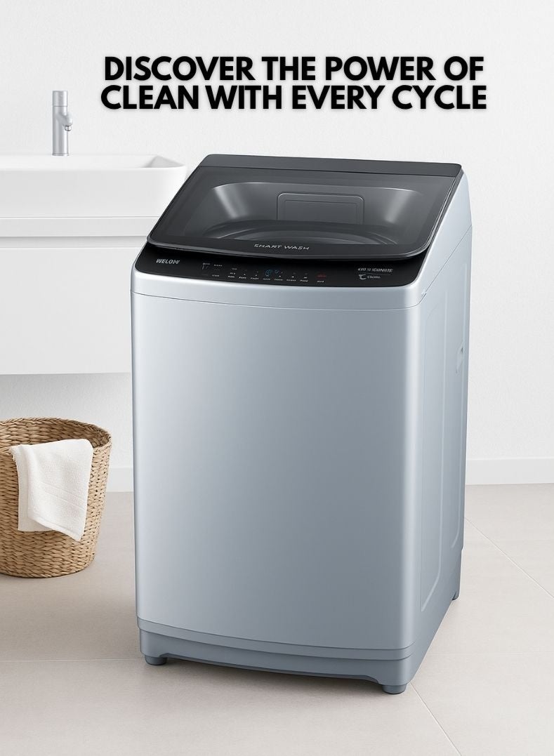 KELON 8 kg Fully Automatic Top Loading Washing Machine – Powerful Wash Performance, Multiple Wash Programs, Energy And Water Efficient, Durable Drum, Low Noise Operation – KWT81DG Titanium Grey - Image 4