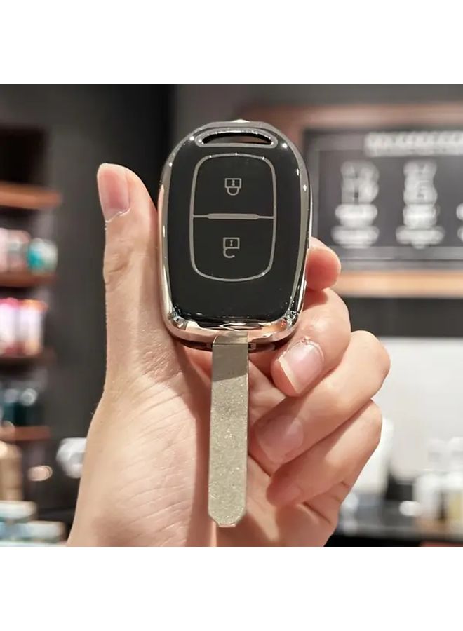 Car Key Compatible With Kwid Dacia Sandero Logan Duster 2016 2018 Black - Image 2
