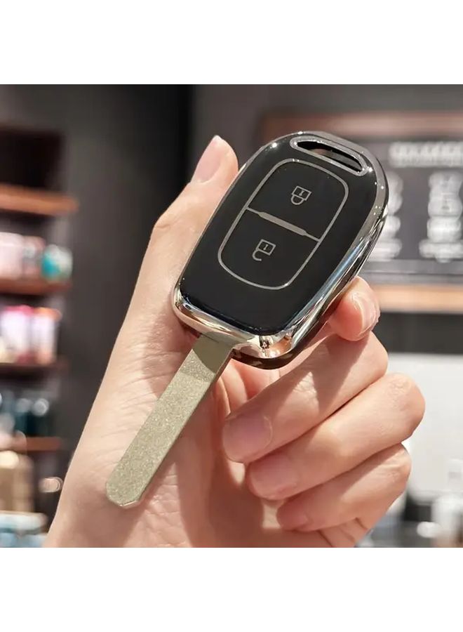 Car Key Compatible With Kwid Dacia Sandero Logan Duster 2016 2018 Black - Image 1