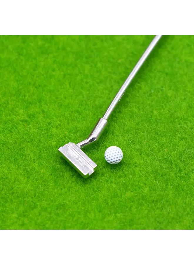 5Pcs Miniature Golf Clubs For Dollhouse Metal Toy With Black Handles Mixed Colors - Image 5