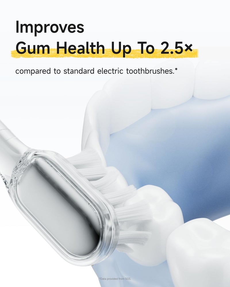 Laifen Wave Special Electric Toothbrush, New 2025 Version Oscillation & Vibration Sonic Electric Toothbrush for Adults with App, 2 Brush Heads, IP68 Waterproof Travel Powered Toothbrush (Matte Grey) - Image 3