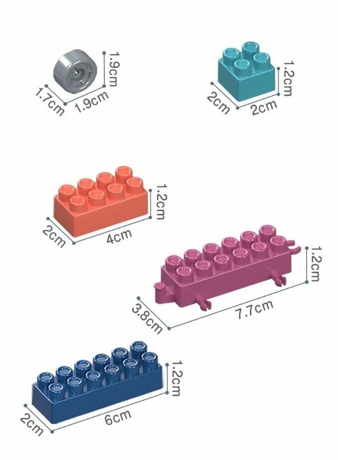 Loquat 300PCS Building Blocks Set with 1 Storage Box, Toy Gift Set,STEM Toys Educational Toys Sets Solid Plastic Sensory Toys for Preschool Kids Boys and Girls - Image 4
