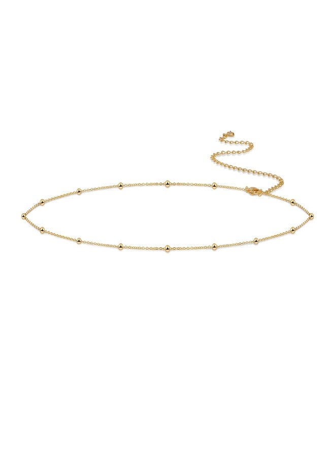 Kyerlyn Body Chain for Women 14K Gold Plated Waist Beads Chain Gold Belly Belt Cuban Layered Body Chains Waterproof Adjustable Sexy Bikini Beach Body Jewelry Daily Belts Gifts for Women 26.5-33Inch - Image 1