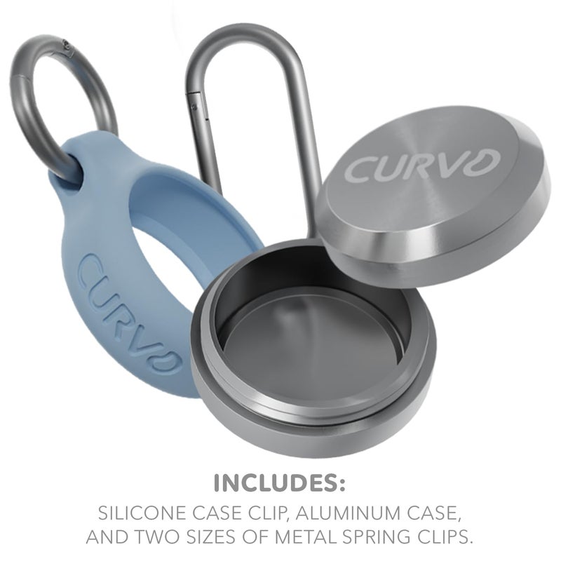 CURVD Premium Carrying Case â€“ Durable Travel Keychain Container, Medicine Pill Organizer & Travel Pill Box, Small Waterproof Holder for Pills, Earplugs, Jewelry, Compatible with Loop, Vibes & Eargasm - Image 2