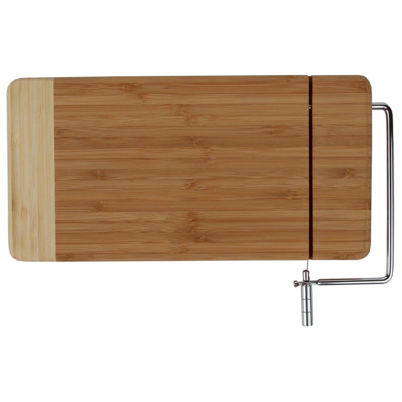 Home-X HomeX  Bamboo Cheese Cutting Board with Stainless Steel Wire Cheese Slicer The Ultimate TwoInOne Kitchenware Appliance with Little to No Mess