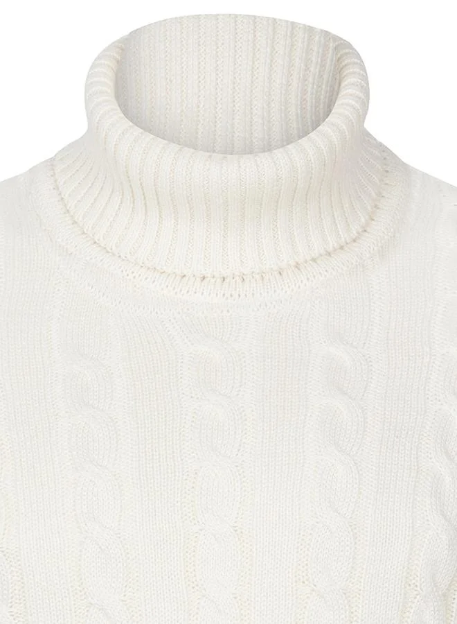 FELIX HARDY Cable Knit Turtleneck Pullover
