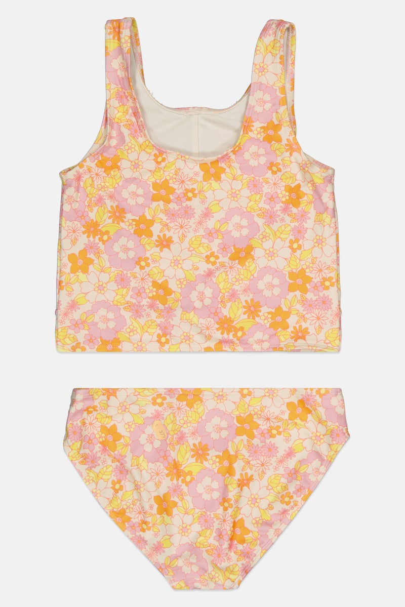 GAP Kids Girl Floral Print Tank Top And Panty Set, Multicolor - Image 2