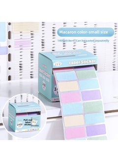 Preferential Convenience High Name Sticker Sticker Sticker Student Pull Value Mark Yan Chronicle Memo Sticker Special Sticker Label-Color:[macaron Color Small Size] 1 Box Of 1400 Stickers