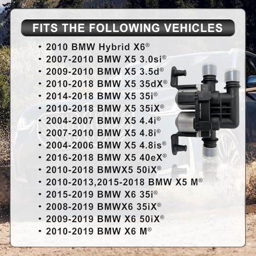 HOAVEED Heater Control Valve Solenoid Fits （2004–2018） BMW X5 E53 E70 F15,（2008-2019） X6 E71 F16 – HVAC Coolant Flow Regulator – Replaces 64116910544, 1147412166, SK416008, 701-005 - Image 4