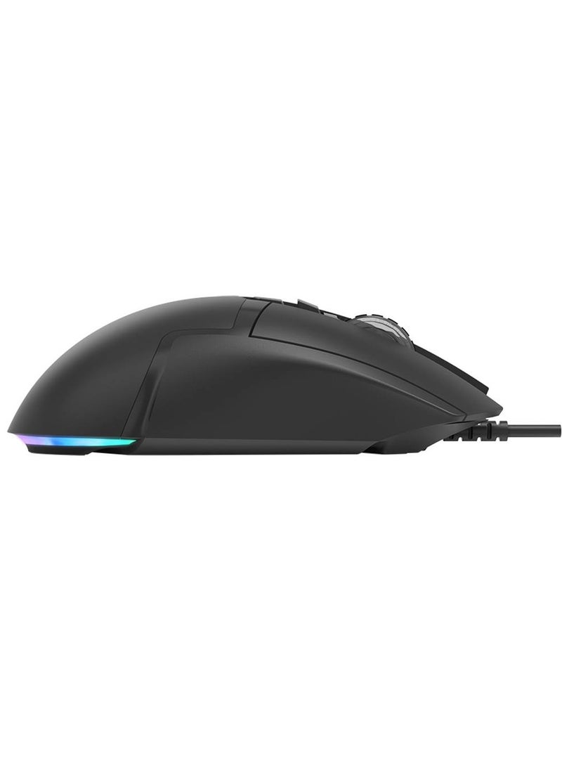 XTRIKE ME - GM520 RGB Gaming Mouse - Optical Sensor 12,800 DPI - 8 Programmble Buttons - 1000HZ Polling Rate With Software - Image 1