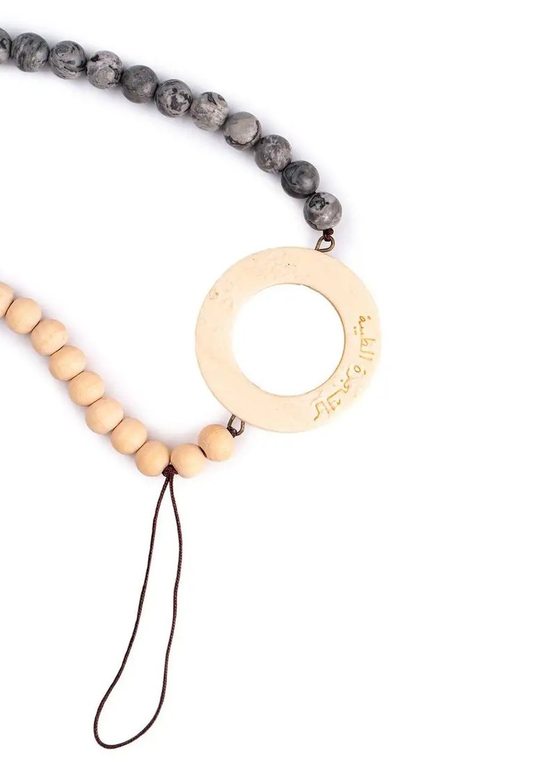 MMA Mapstone & Wooden Beads Phone & Glasses Holder - Image 5