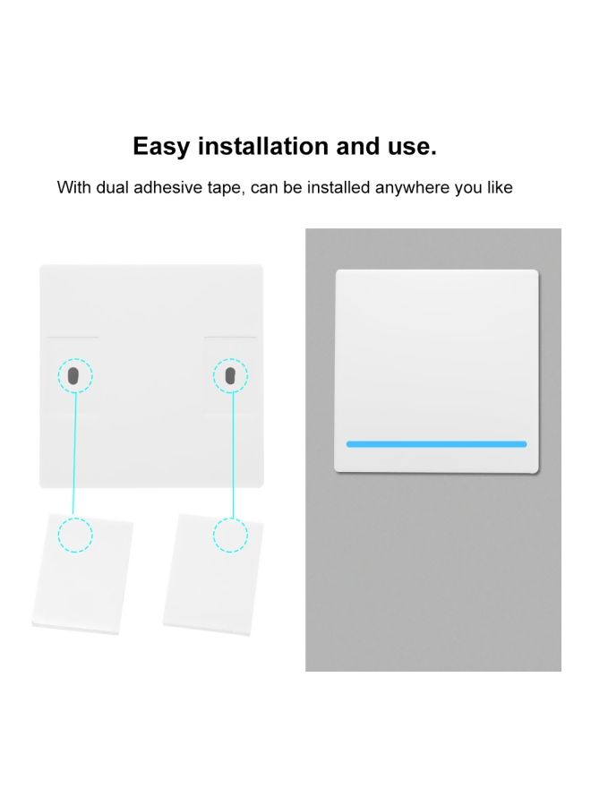 نيبمينينت مفتاح إضاءة للحائط بزر ضغط للتحكم عن بعد أبيض/أزرق - Image 4