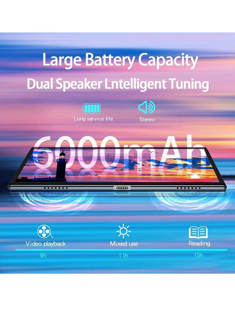 AROAQ M60 5G Wifi Octa Core Android Tablet, 10.1 Inch 4GB RAM 64GB ROM Full Touch Screen Tablet PC, 4G LTE Easy To Carry Durable Gaming Tablet For Education Learning Business Gaming, (1pc, Silver) - Image 4