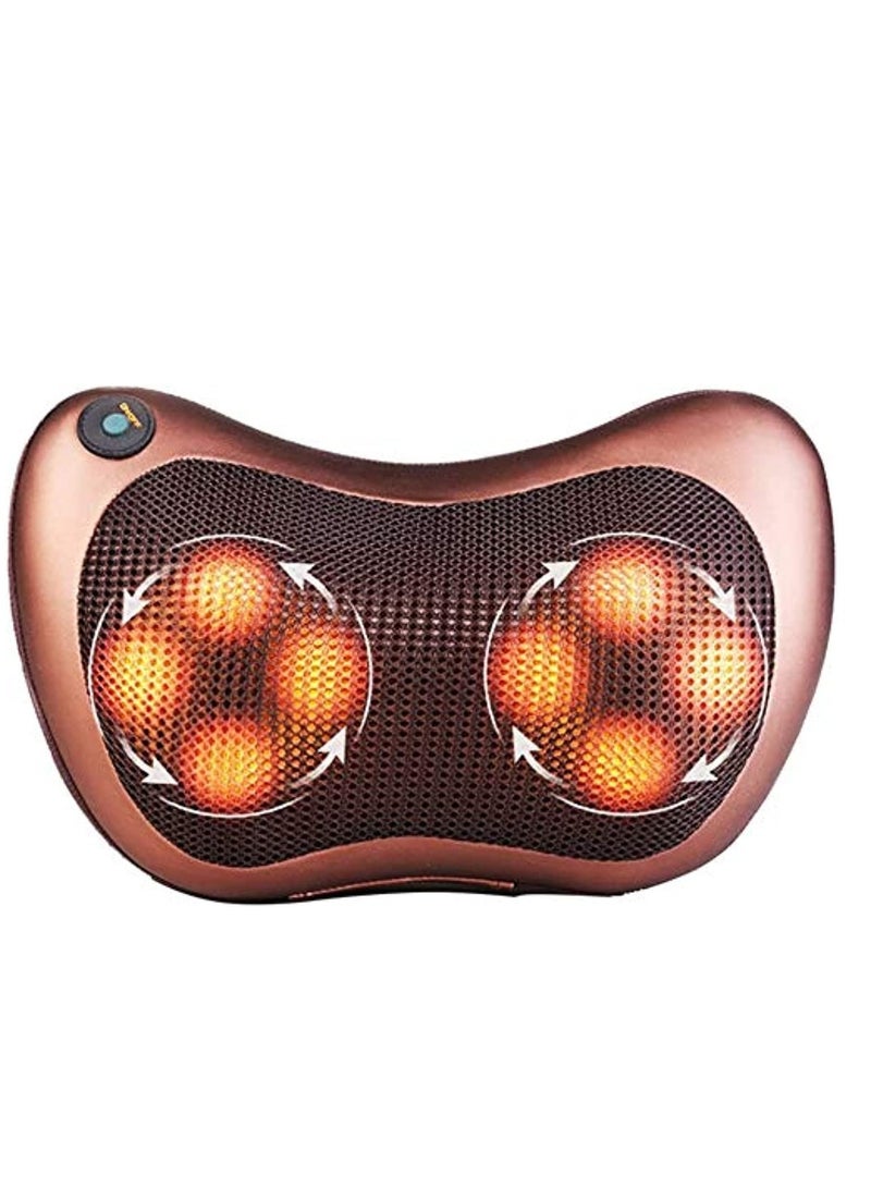 Loquat Neck Massage Pillow And Shoulders, Adomen, Legs Back Massager Relaxation By 8 Head With Magnet Vibrator Electric Heating Kneading Therapy - Image 1