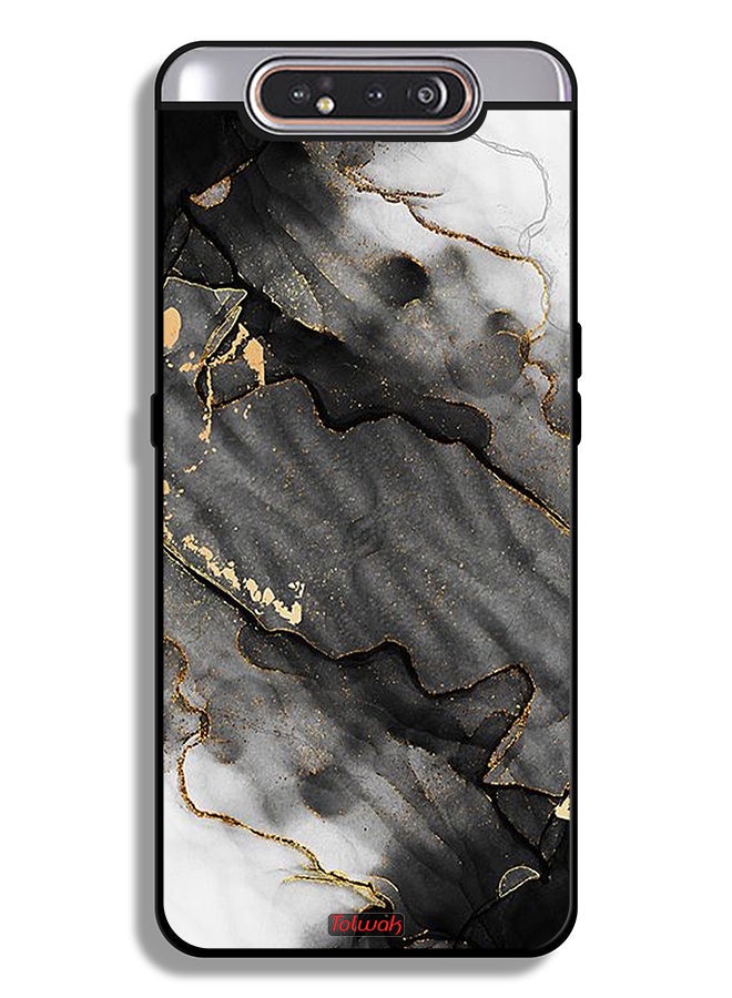 Tolwak Samsung Galaxy A80 Protective Case Cover Glitter Marble - Image 1