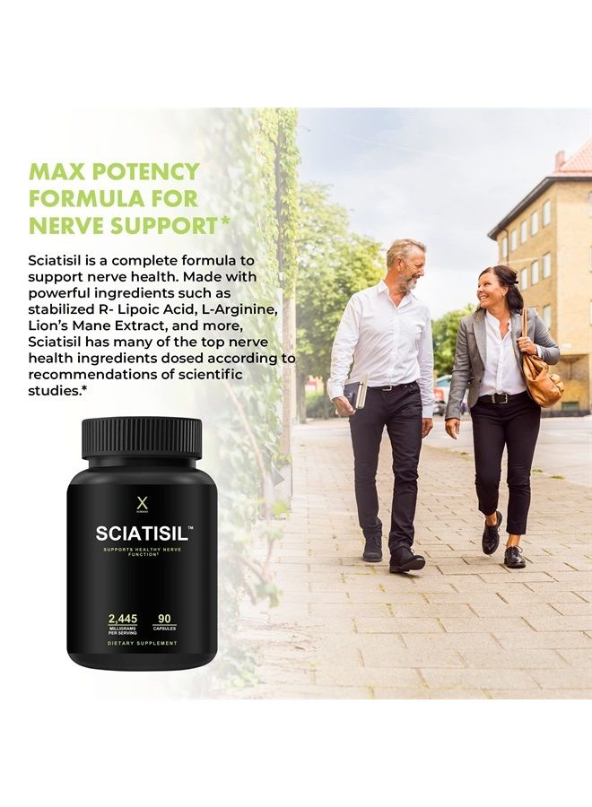 HUMANX Sciatica Focused Formula - Nerve Support Supplement with Stabilized R-Lipoic Acid for Extra Strength - Vitamins Promoting Healthy Back, Hips, Leg, Feet - Neuropathy Supplements - Sciatisil - Image 5