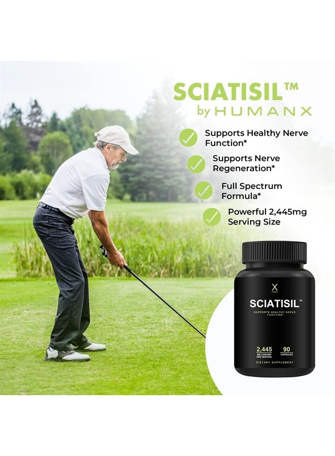 HUMANX Sciatica Focused Formula - Nerve Support Supplement with Stabilized R-Lipoic Acid for Extra Strength - Vitamins Promoting Healthy Back, Hips, Leg, Feet - Neuropathy Supplements - Sciatisil - Image 4