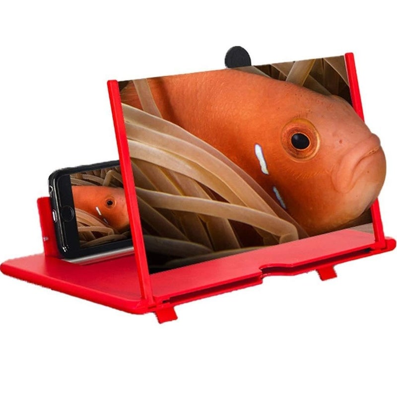 Lightweight Display Enlarger - Compact HD Tool That Enlarges Your Mobile Screen for Comfortable Viewing of Films, Sports Broadcasts and Interactive Games (REd) - Image 1