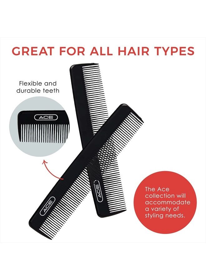 Goody ACE Pocket Fine Tooth Comb - 4.5 Inch, Black - Great for All Hair Types - Fine Comb Teeth for Thin to Medium Hair - Durable for Everyday and Professional Use - Image 3