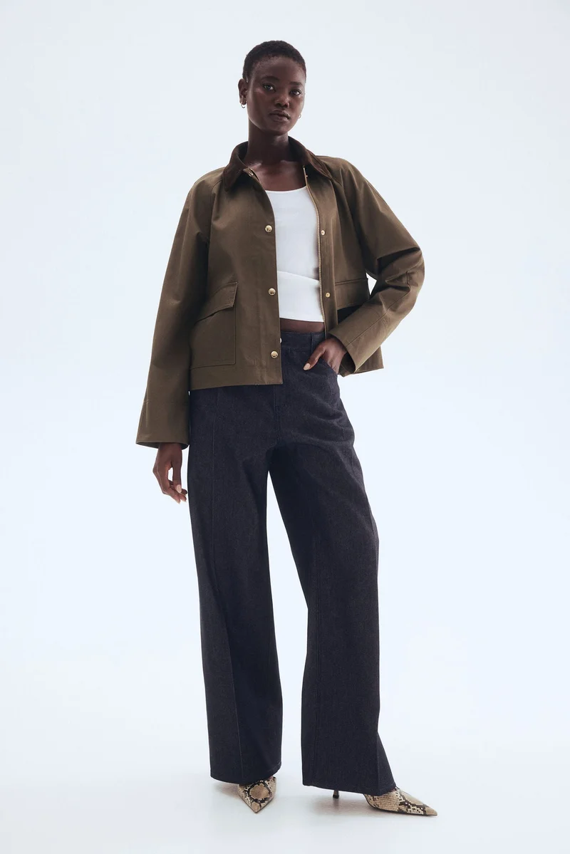 H&M Corduroy-collar jacket