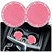 Tyhaui 2PCS Bling Car Cup Coaster 275 Inch Auto Cup Holder Insert Coasters Silicone AntiSlip Crystal Rhinestone Drink Mat Universal Vehicle Interior Accessories for Women Girls Pink - Image 2