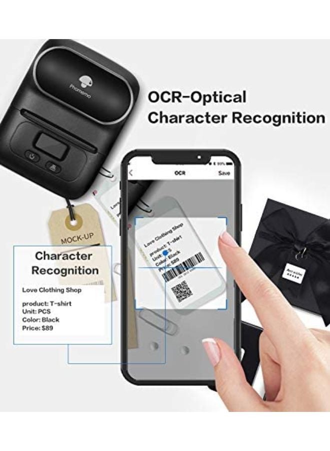 phomemo M110 Multi Functional Label Printer Thermal Printer Smart App Editing Bluetooth Connection Barcode Price Tag Food Label Package Label - Image 3