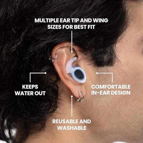 Eargasm Aquaplugs - Waterproof Ear-Plugs for Swimming Pools, Oceans - Water-Out Sound-in Ear-Plugs for Men, Women, Kids - Water Ear Protection for Swimmers, Surfers, Snorkeling, Watersports & More - Image 4